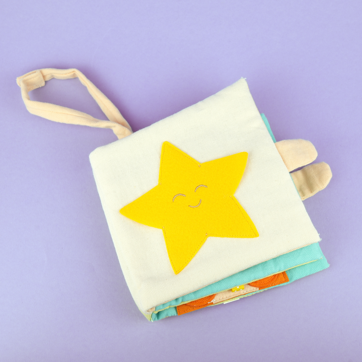 Sternenzeit – Buggybuch mit Knisterblatt und Peek-a-boo-Spielen für Babys ab 6 Monaten