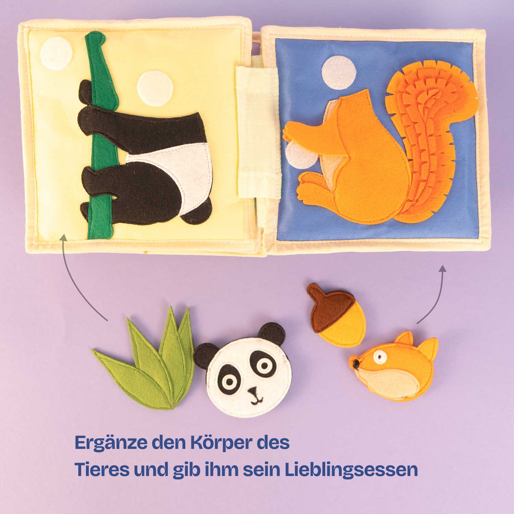 Tierfreunde - 6 Seiten Mini Quiet Book