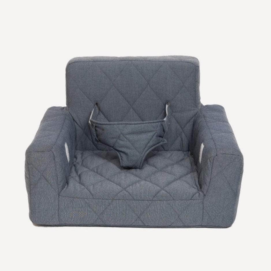 Fauteuil d’activité carré Fauteuil d’activité Ecki bleu avec coussin de système solaire